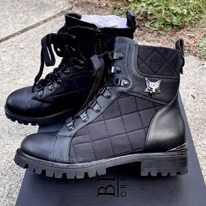 Brand new Blackcraft Cult Katarina quilted vegan leather combat boots 7.5 Fits 7